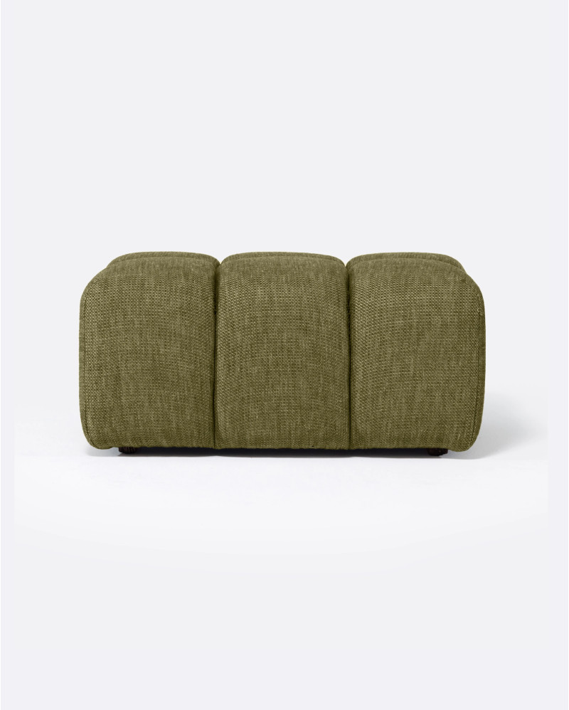 Puf CHOPIN de olefina reciclada 89 x 69 x 42 cm en color musgo