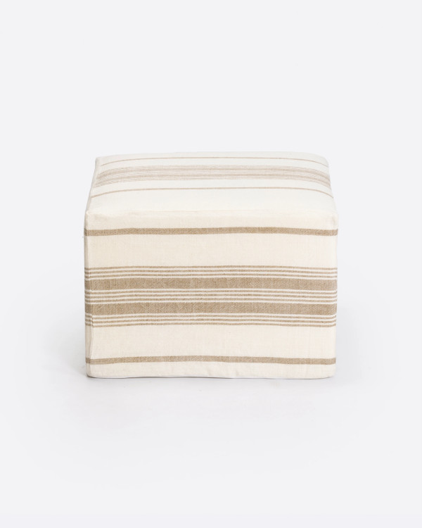 Pouf ZIP avec housse en lin...