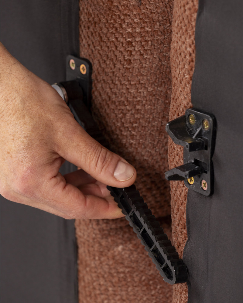 Sofá modular CHOPIN rinconero de olefina reciclada 93 x 93 x 78 cm en color terracota