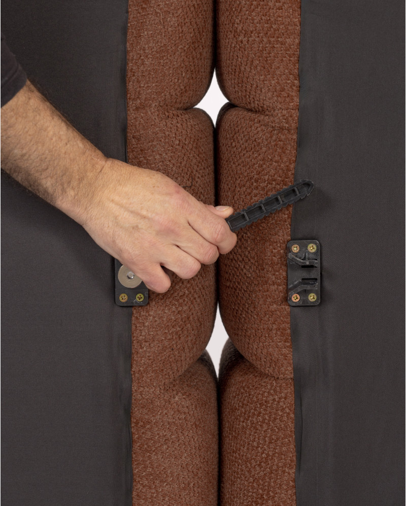 Chaise longue CHOPIN de olefina reciclada 93 x 145 x 78 cm en color terracota