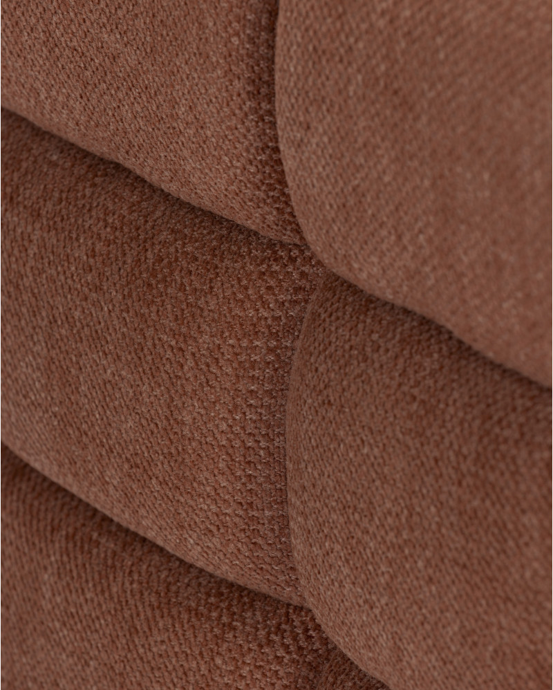 Chaise longue CHOPIN en oléfine recyclée 93 x 145 x 78 cm en couleur terracotta