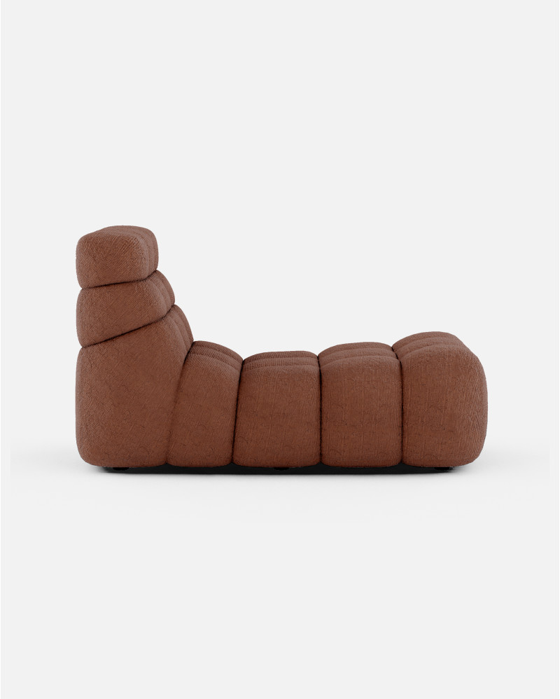 Chaise longue relax CHOPIN de olefina reciclada 65 x 135 x 76 cm en color terracota