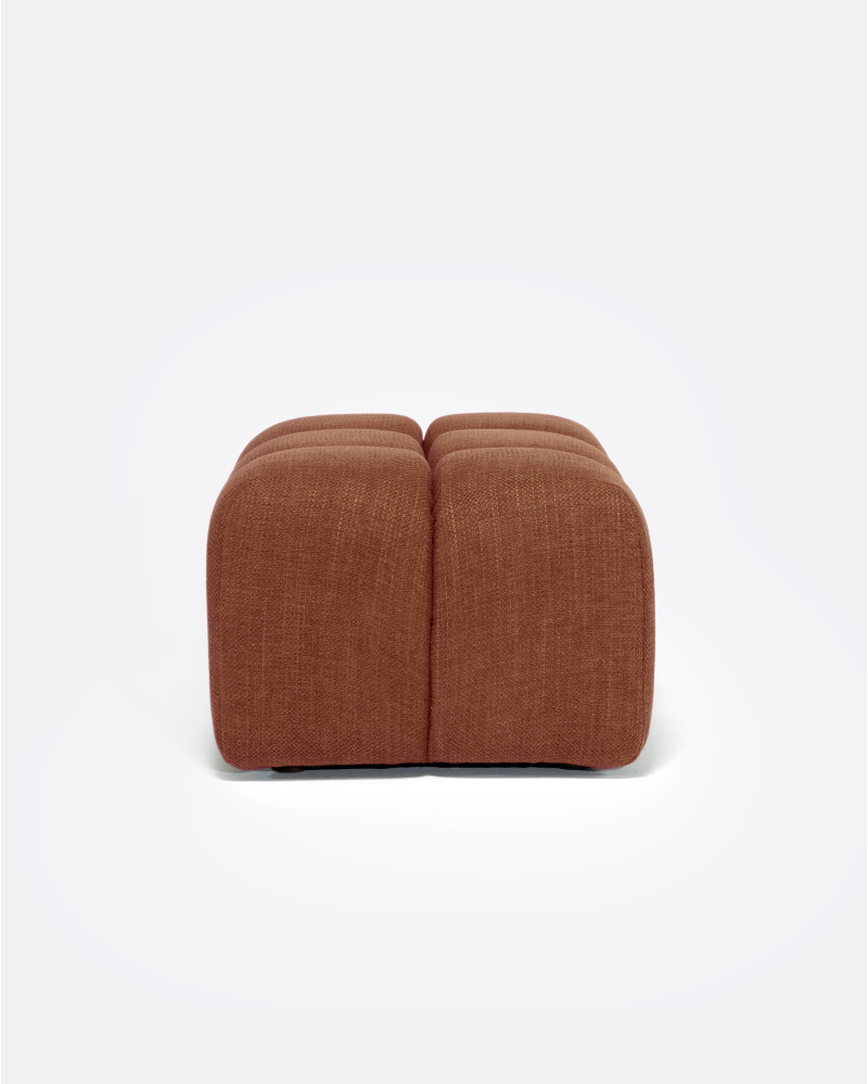 Pouf CHOPIN en oléfine recyclée 89 x 69 x 42 cm en couleur terracotta