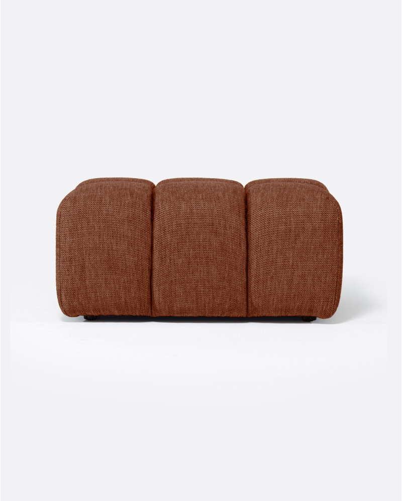 CHOPIN pouffe in recycled olefin 89 x 69 x 42 cm in terracotta colour