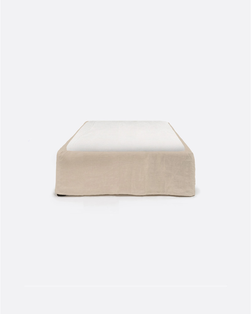 BEETHOVEN upholstered bed base 110 x 220 x 25 cm for mattress 90 x 200 cm in cross color