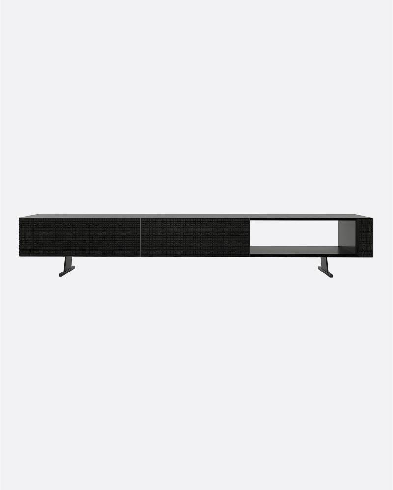 TV Cabinet FORGE made of teak wood 240 x 45 x 41 cm