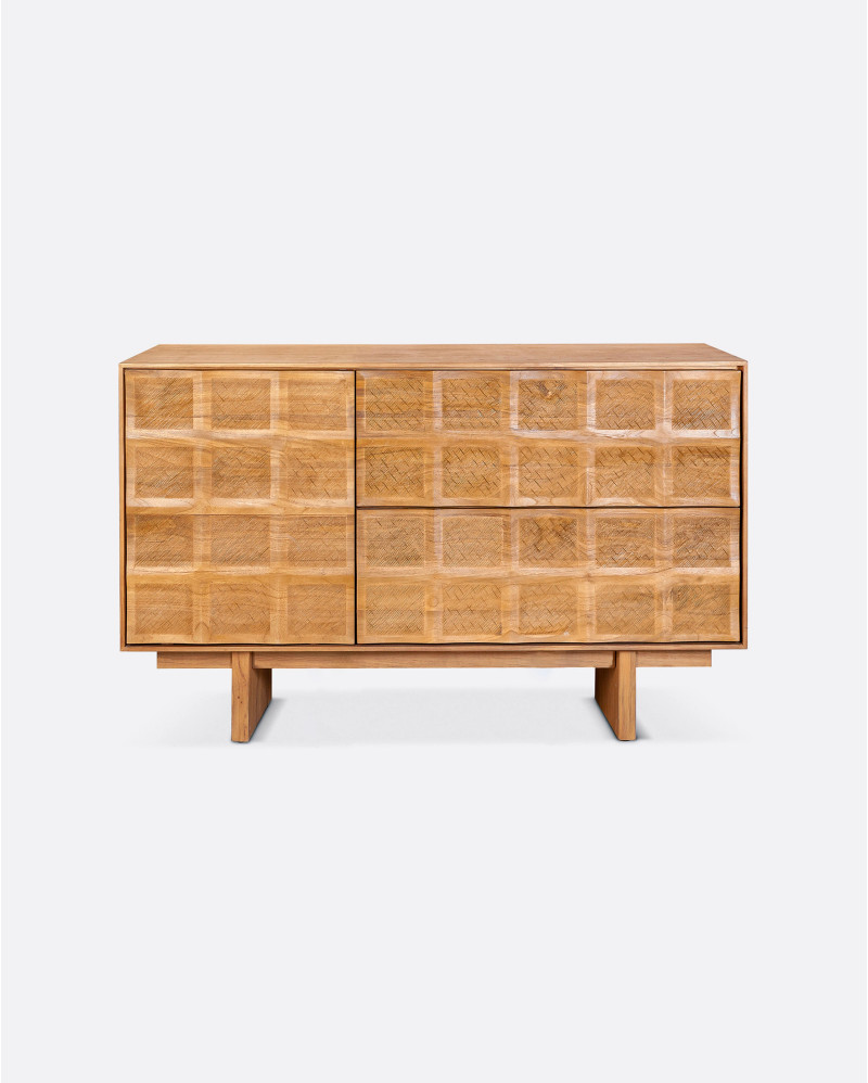 RIJAL sideboard in recycled teak wood 130 x 45 x 79 cm
