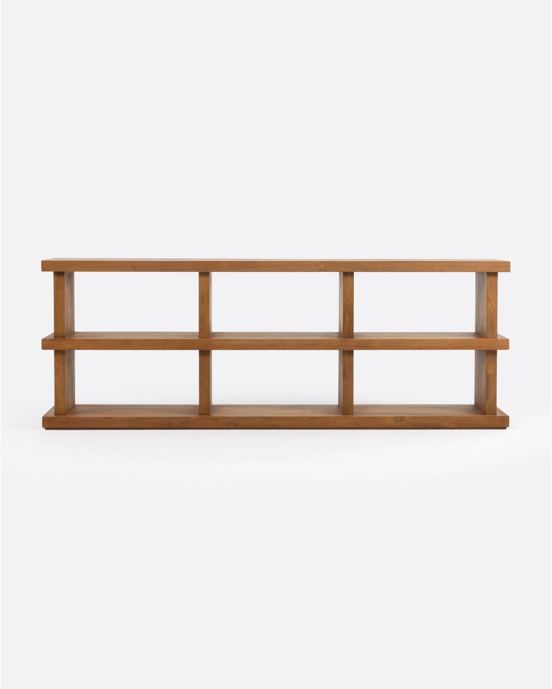 Étagère DUMAI en bois de teck recyclé 210 x 35 x 76 cm