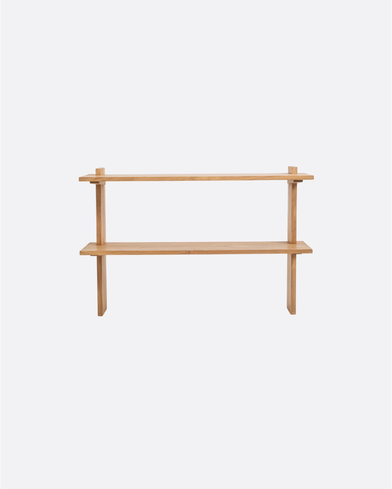 Estante de pared ELARA de madera de teca 86 x 30 x 58 cm