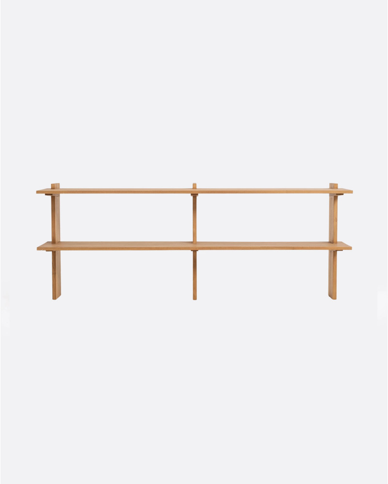 Étagère murale ELARA en bois de teck 150 x 30 x 58 cm