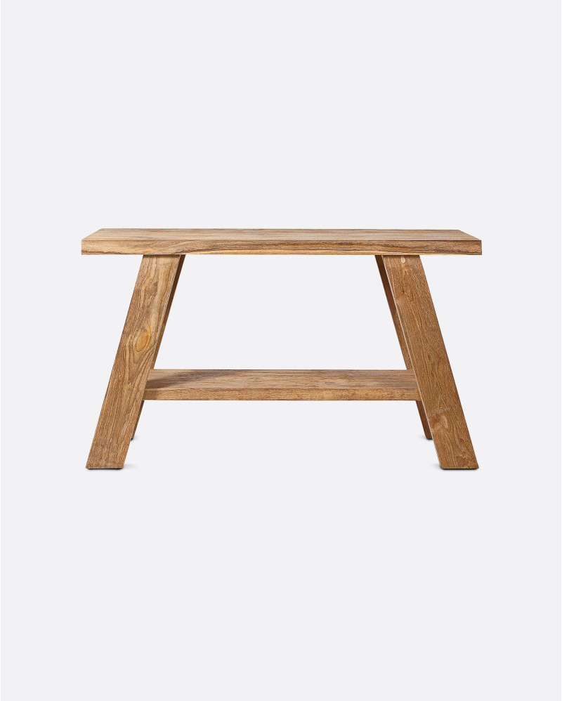 LOGRAM console in recycled teak wood 130 x 47 x 75 cm