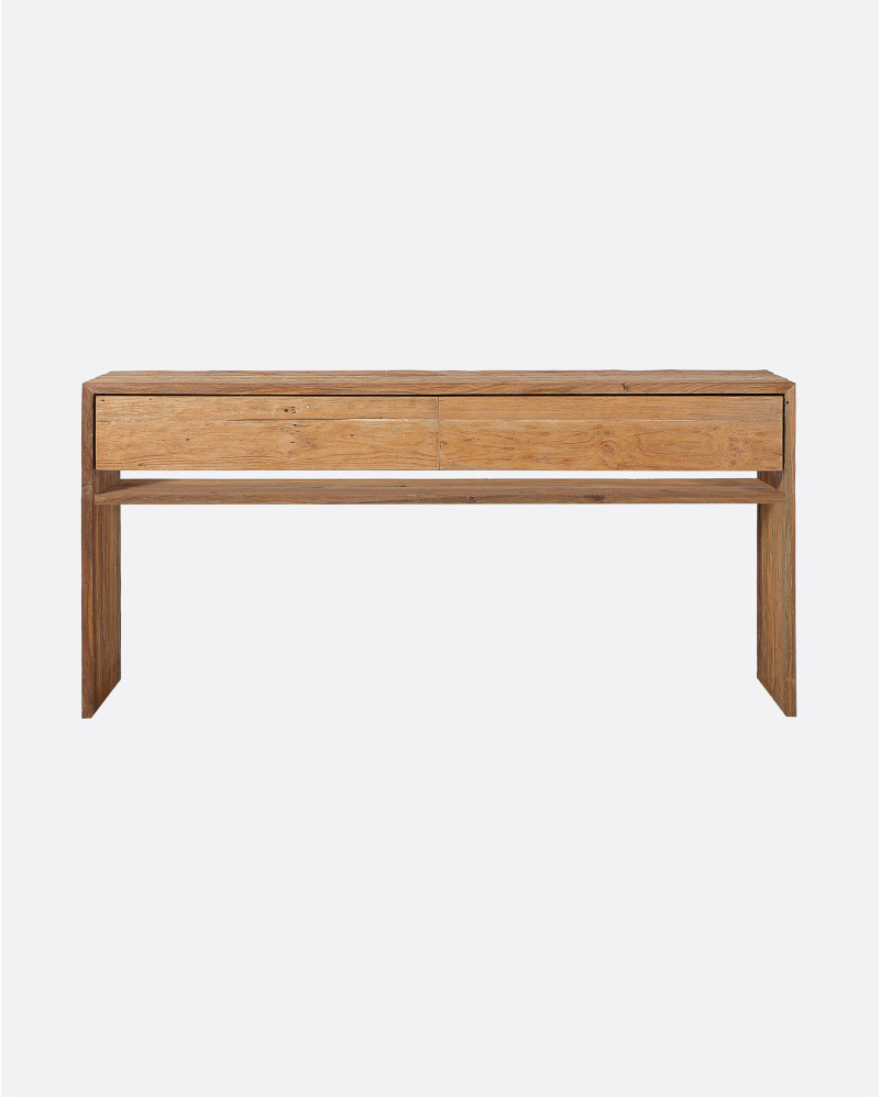 Consola EROSI de madera de teca reciclada 120 x 40 x 80 cm