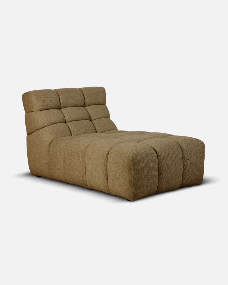 CHOPIN outdoor chaise longue in recycled olefin 93 x 145 x 78 cm in Sand colour