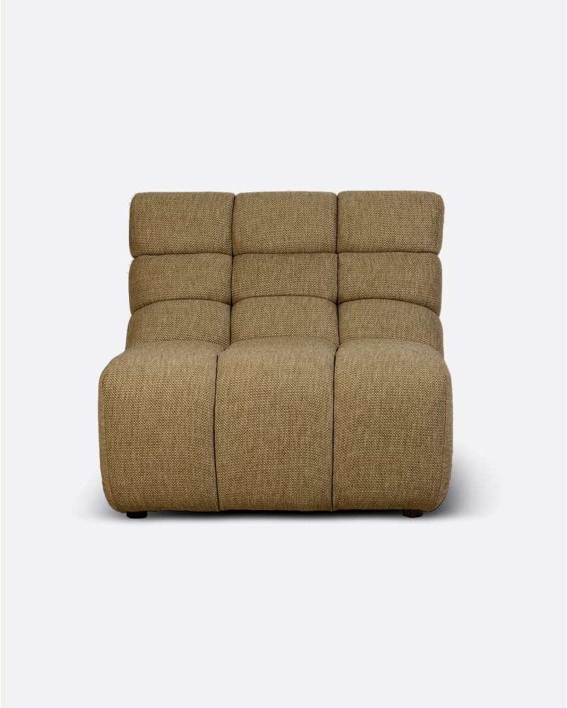 CHOPIN outdoor chaise longue in recycled olefin 93 x 145 x 78 cm in Sand colour