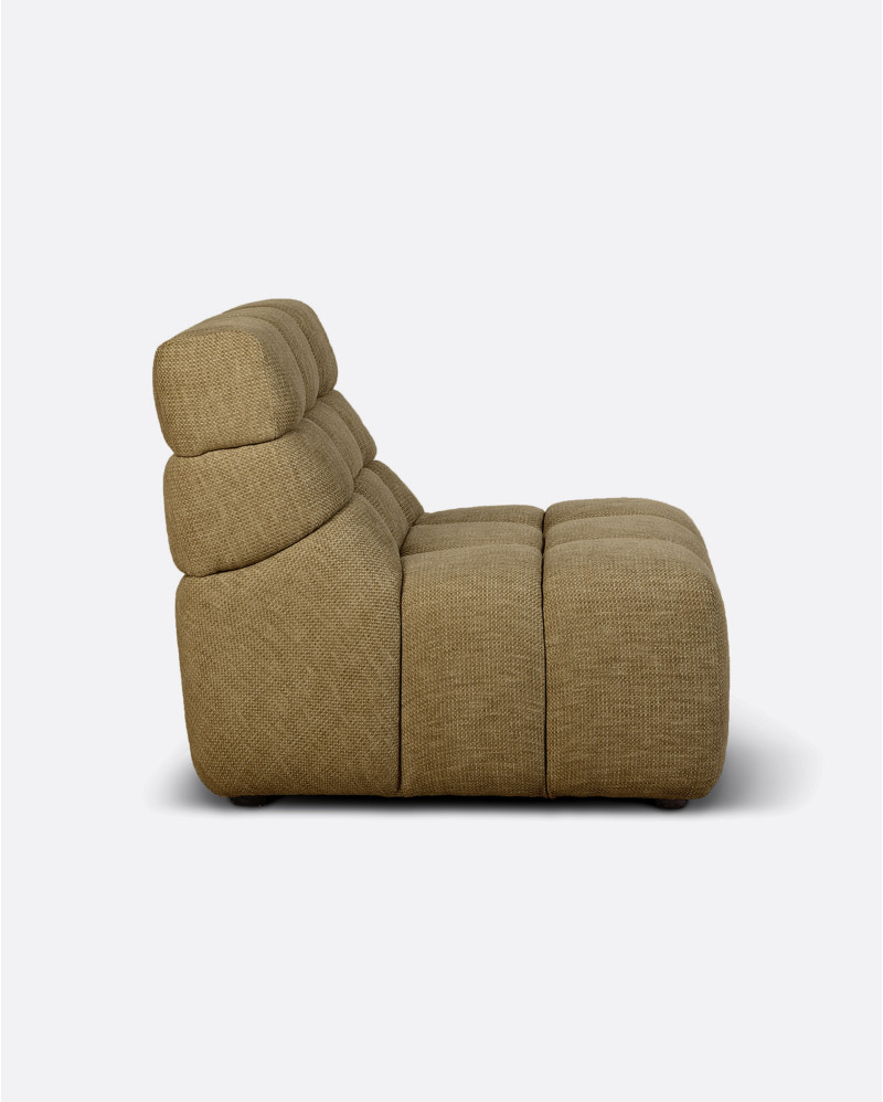 CHOPIN outdoor modular sofa 1-seater in recycled olefin 89 x 93 x 78 cm in Sand colour