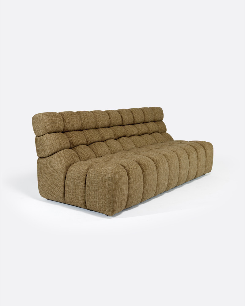 CHOPIN 4-seater modular outdoor sofa in recycled olefin 215 x 93 x 78 cm in Sand colour