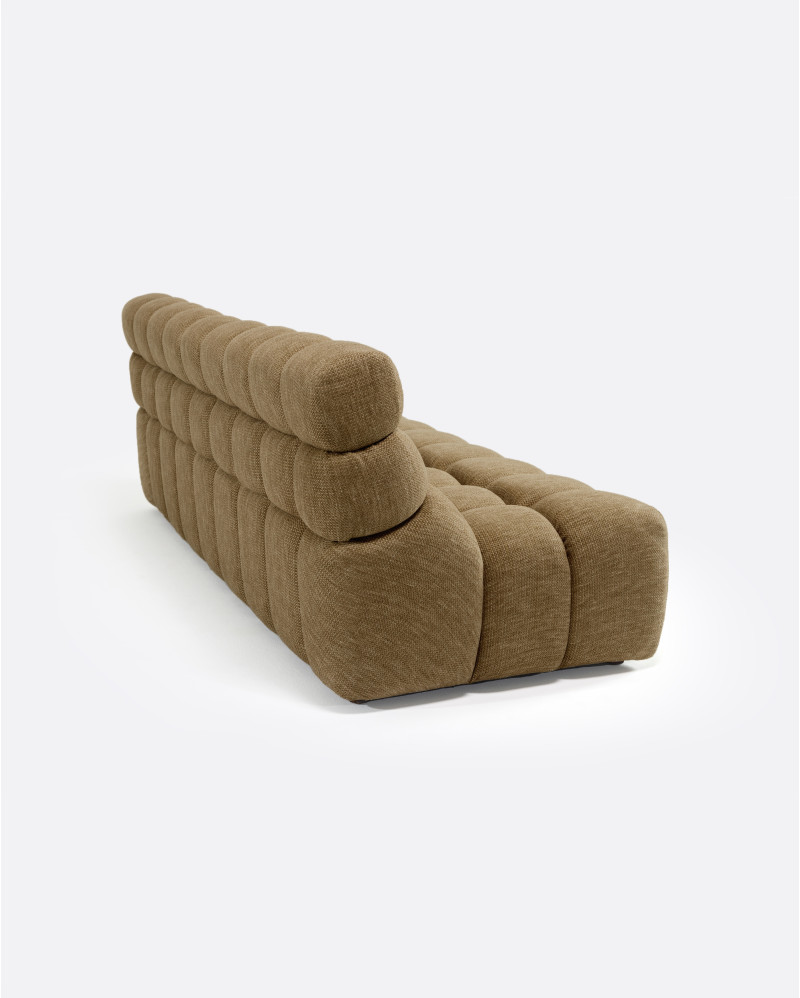 CHOPIN 4-seater modular outdoor sofa in recycled olefin 215 x 93 x 78 cm in Sand colour