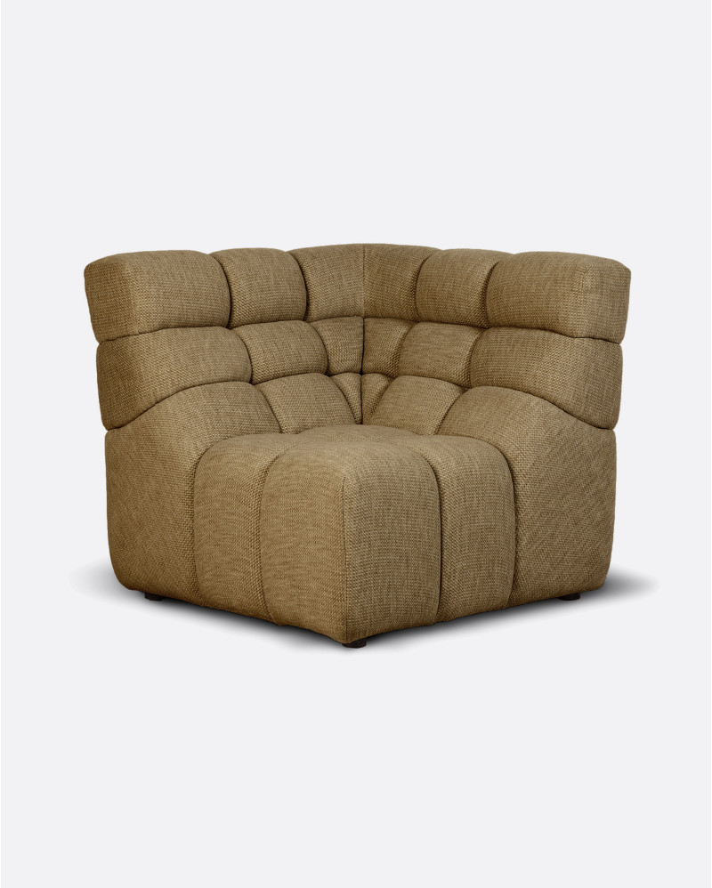 CHOPIN modular outdoor sofa corner in recycled olefin 93 x 93 x 78 cm in Sand colour