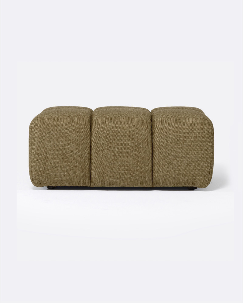 CHOPIN outdoor pouffe in recycled olefin 89 x 69 x 42 cm in Sand colour