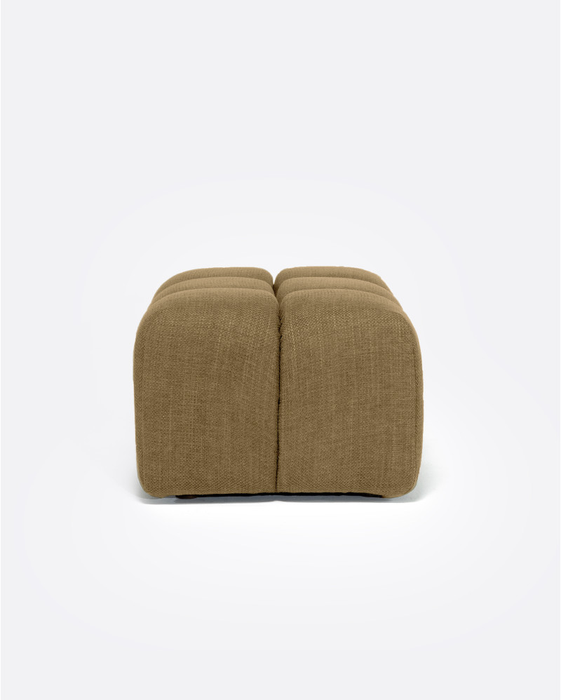 CHOPIN outdoor pouffe in recycled olefin 89 x 69 x 42 cm in Sand colour