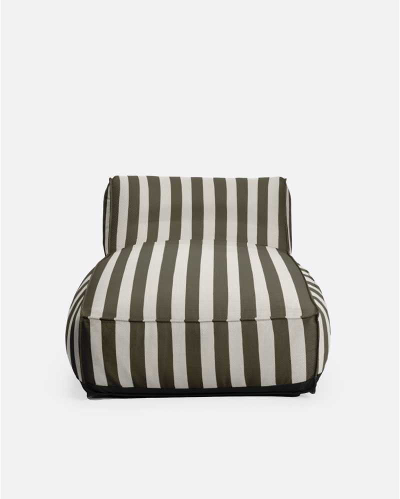 Chaise longue XL de exterior CACCINI 80 x 190 x 80 cm en color natural y gris oscuro (Charcoal)