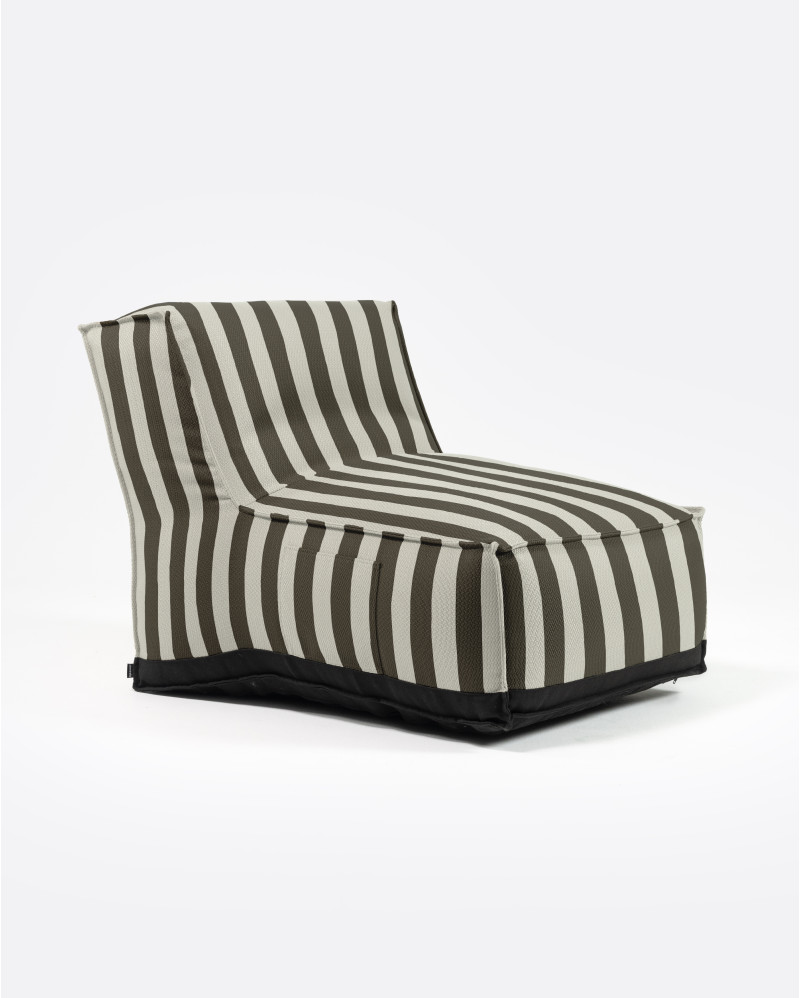 Sofá exterior CACCINI 1 plaza 80 x 95 x 80 cm en color natural y gris oscuro (Charcoal)