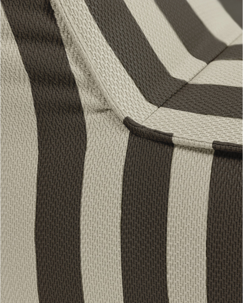 Sofá exterior CACCINI 1 plaza 80 x 95 x 80 cm en color natural y gris oscuro (Charcoal)