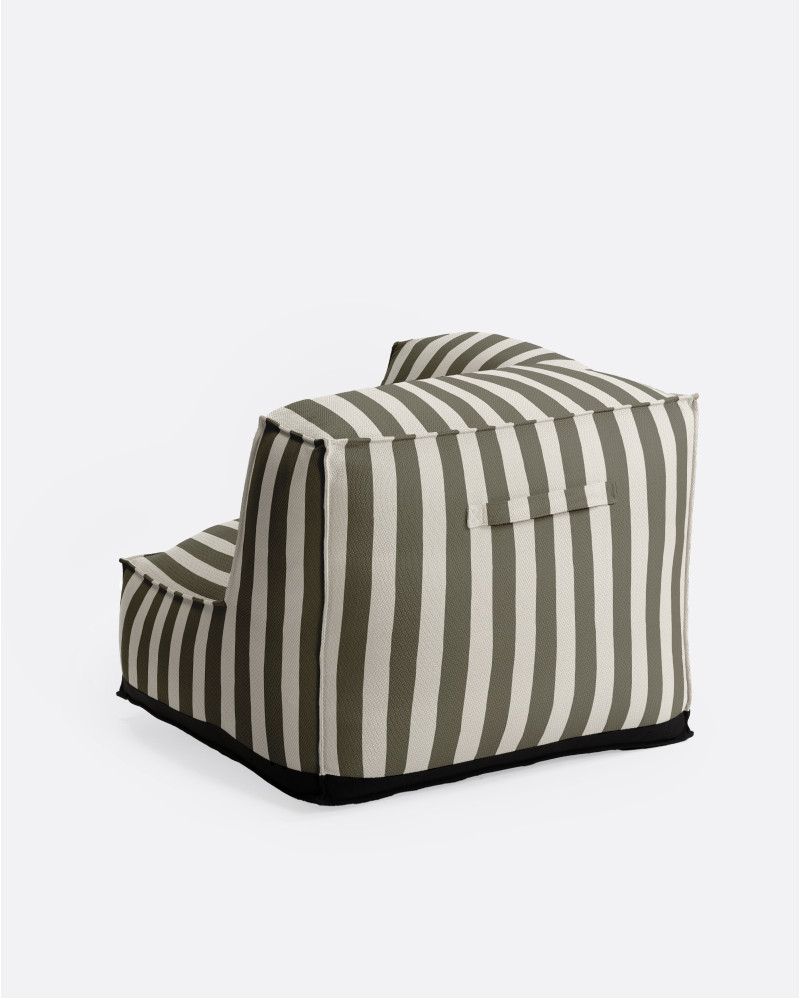 Sofá de exterior CACCINI rinconero 95 x 95 x 80 cm en color natural y gris oscuro (Charcoal)