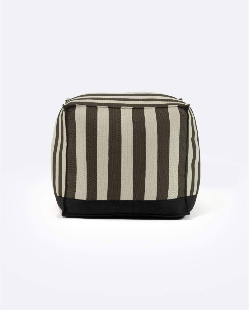 Puf de exterior CACCINI 50 x 50 x 45 cm en color natural y gris oscuro (Charcoal)