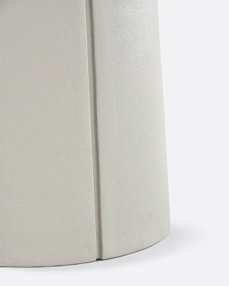 Mesa de comedor de exterior CLAUDE de microcemento Ø 125 cm x 75 cm de altura