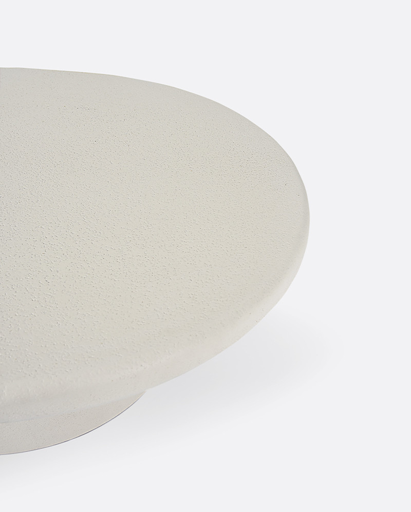 Mesa de centro de exterior CLAUDE de microcemento Ø 120 cm x 80 x 31 cm de altura