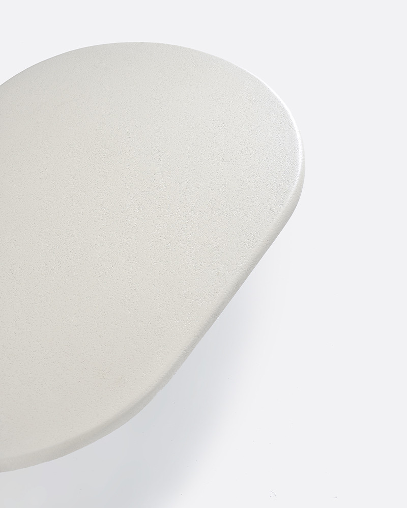 Mesa de centro de exterior CLAUDE de microcemento Ø 120 cm x 80 x 31 cm de altura