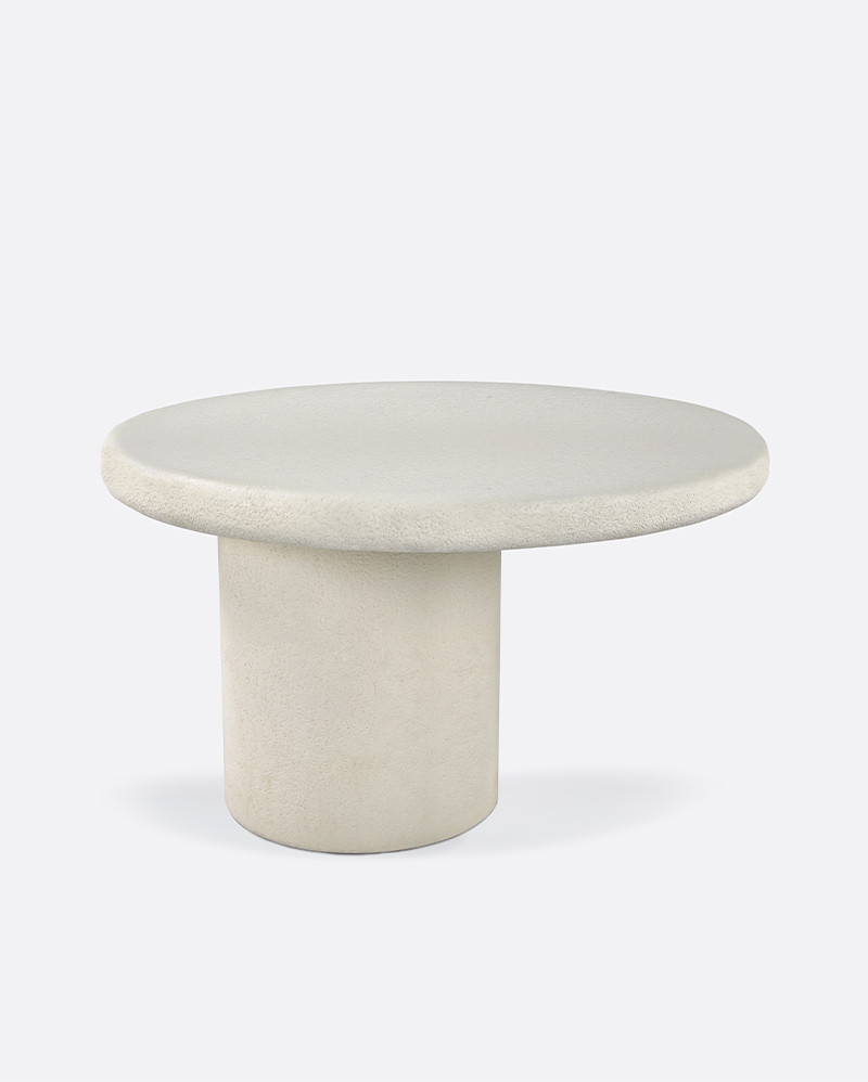 Mesa auxiliar de exterior CLAUDE de microcemento Ø 60 cm x 36 cm de altura