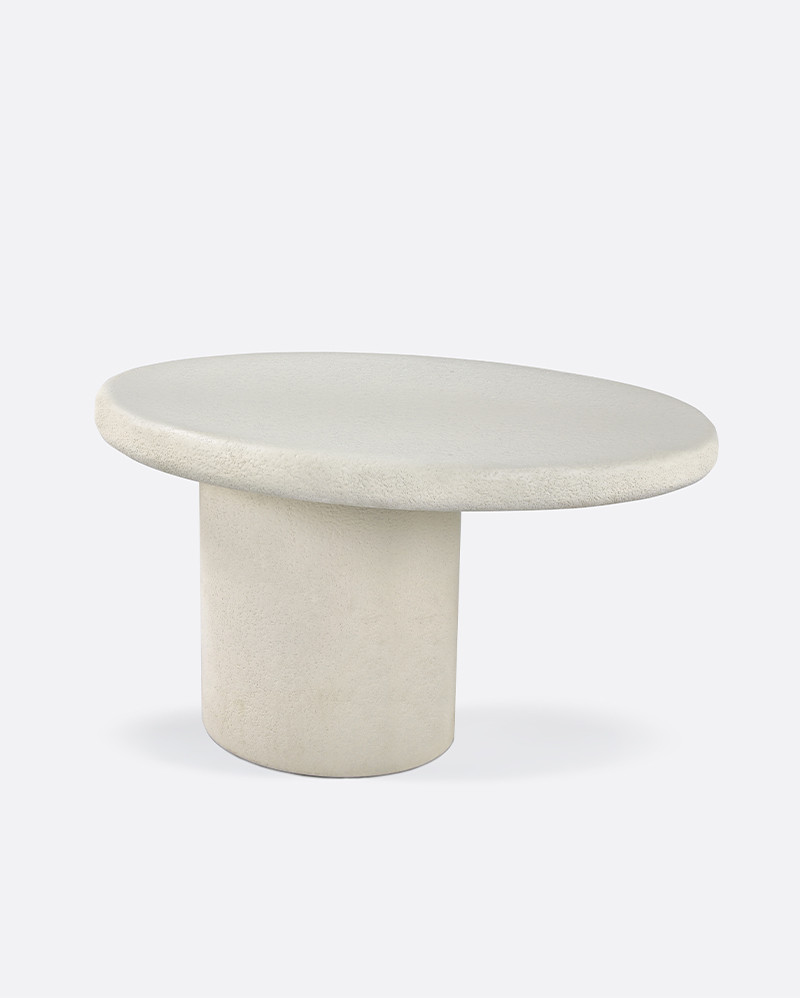 Mesa auxiliar de exterior CLAUDE de microcemento Ø 60 cm x 36 cm de altura