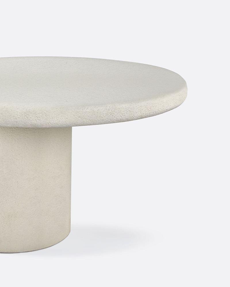Mesa auxiliar de exterior CLAUDE de microcemento Ø 50 cm x 41 cm de altura