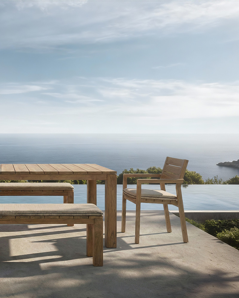 Outdoor cushion GENESIS 190 x 40 x 5 cm in sand colour