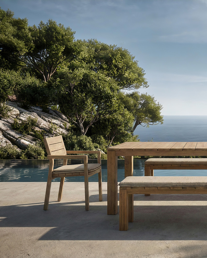Outdoor cushion GENESIS 190 x 40 x 5 cm in sand colour