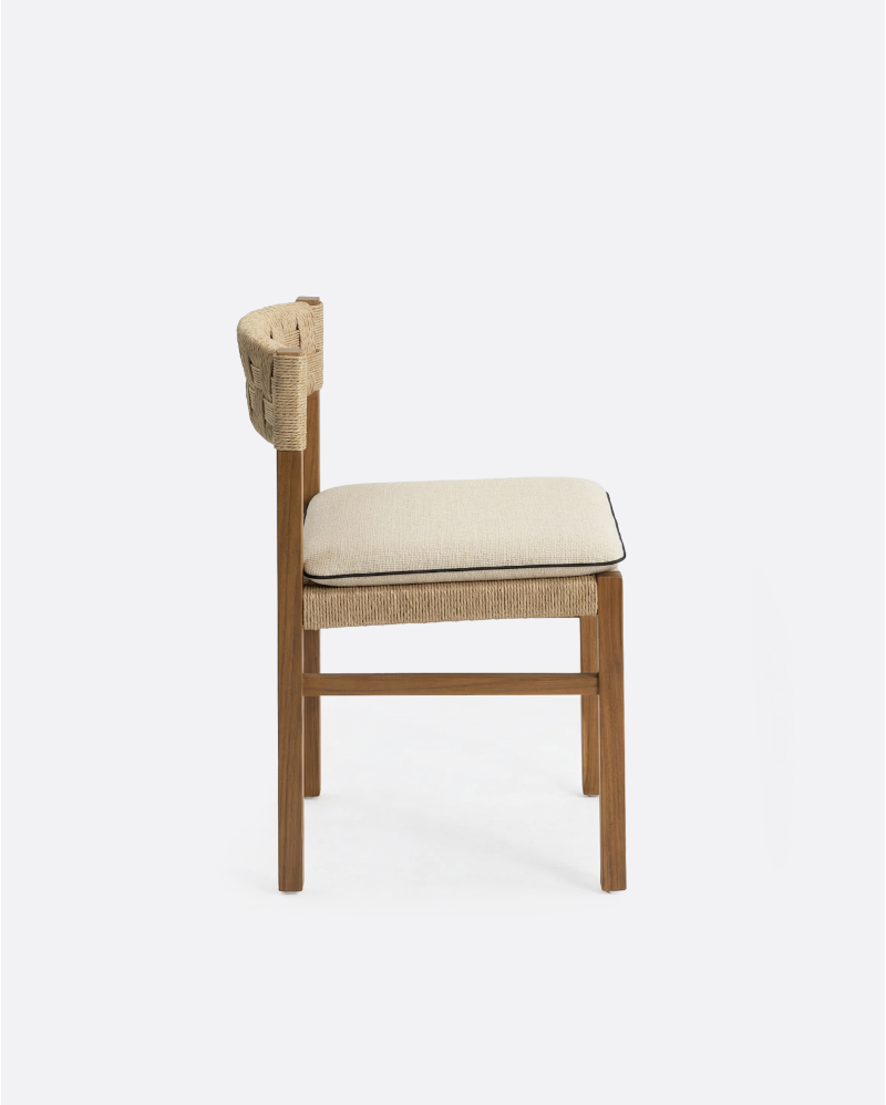 Cojín de exterior CORA 48 x 44 x 5 cm en color marfil (Ivory)