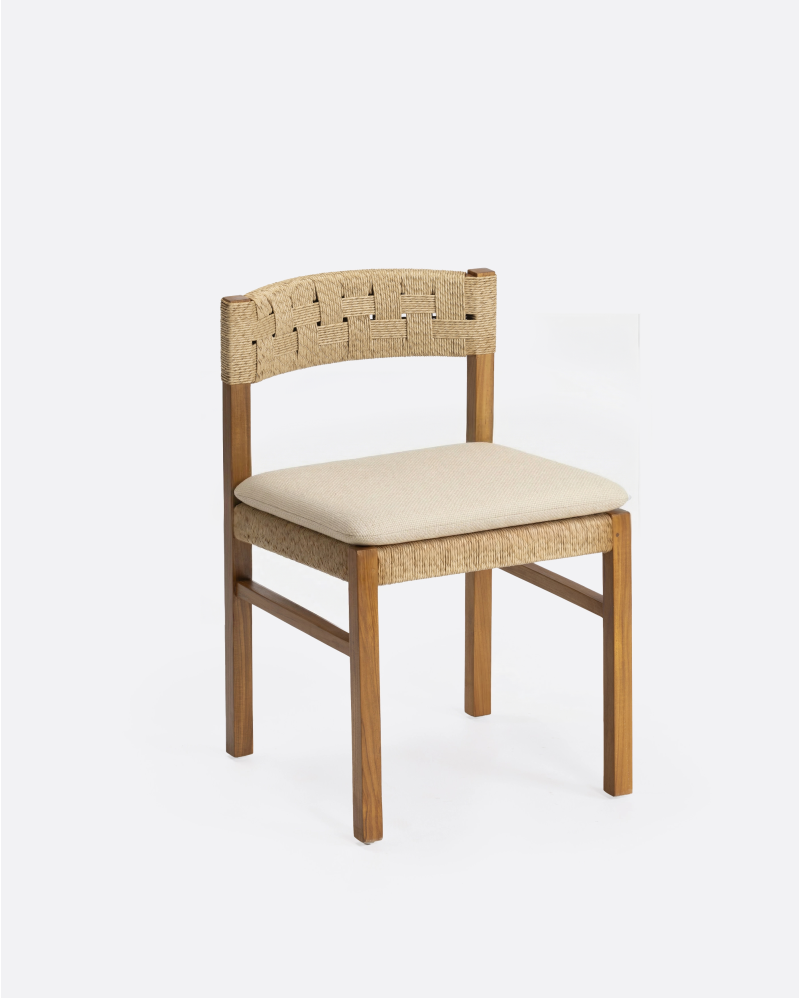 Cojín de exterior CORA 48 x 44 x 5 cm en color marfil (Ivory)