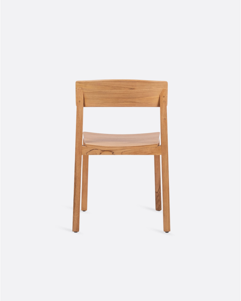 RAWI WA stackable chair in teak wood 50 x 47 x 78 cm in natural colour