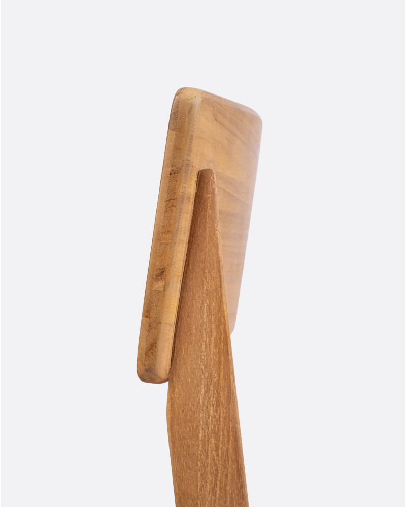 RAWI WA stackable chair in teak wood 50 x 47 x 78 cm in natural colour