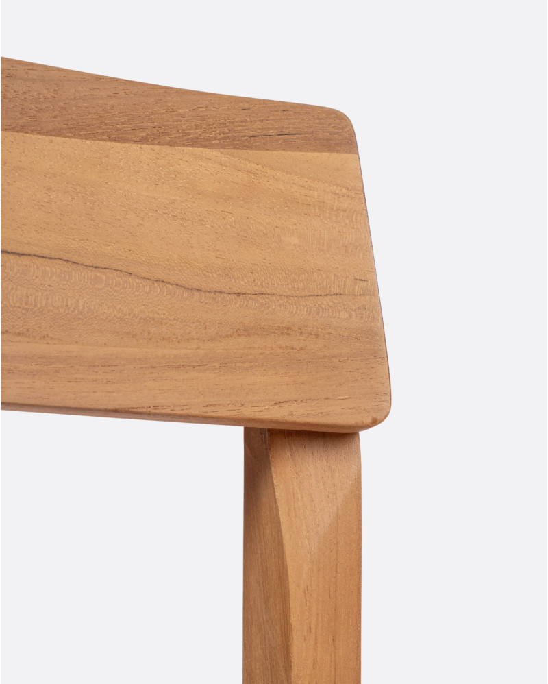 RAWI WA stackable chair in teak wood 50 x 47 x 78 cm in natural colour