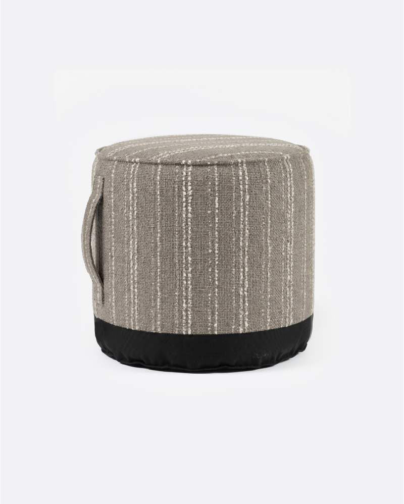 Pouf d'extérieur CACCINI Ø 50 cm x 45 cm de hauteur en couleur en coloris mist