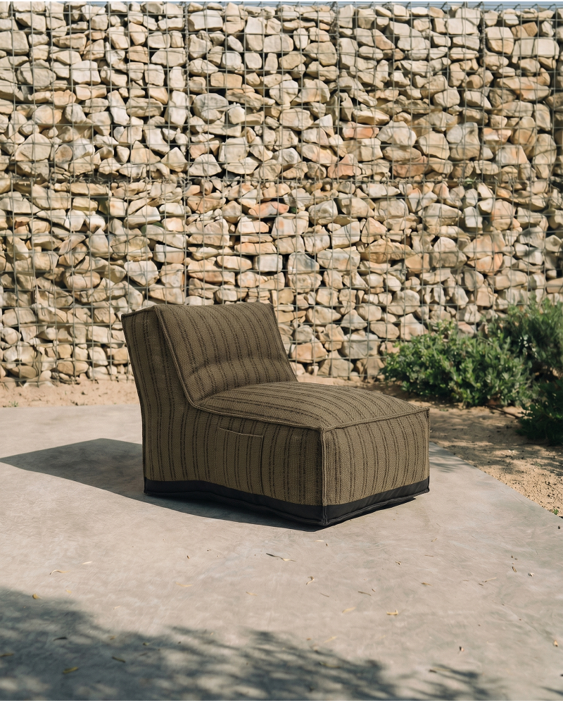 Sofá exterior CACCINI 1 plaza 80 x 95 x 80 cm en color cammel