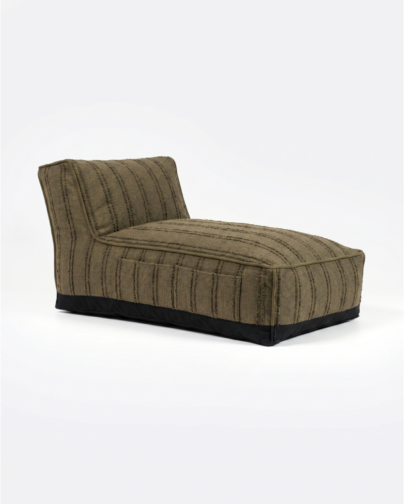 Chaise longue de exterior CACCINI 90 x 145 x 80 cm en color cammel