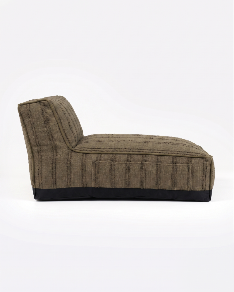 Chaise longue de exterior CACCINI 90 x 145 x 80 cm en color cammel