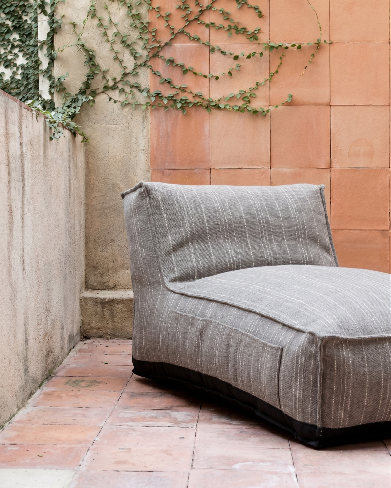 Chaise longue de exterior CACCINI 90 x 145 x 80 cm en color mist