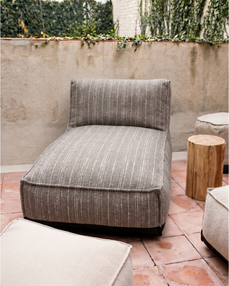 Chaise longue XL de exterior CACCINI 80 x 190 x 80 cm en color mist